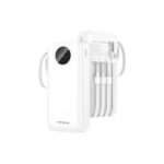 FONENG, DX102 20000mAh Power Bank with 4 Built-in Cables (2A) – White