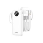 FONENG, DX101 10000mAh Power Bank with 4 Built-in Cables (2A) – White